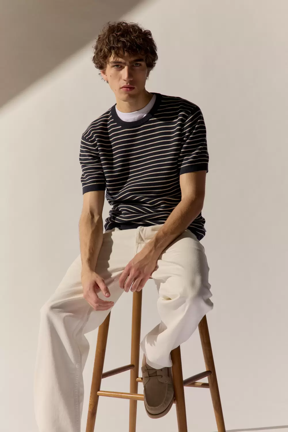 Rundhals Strick Shirt 1/2 Arm