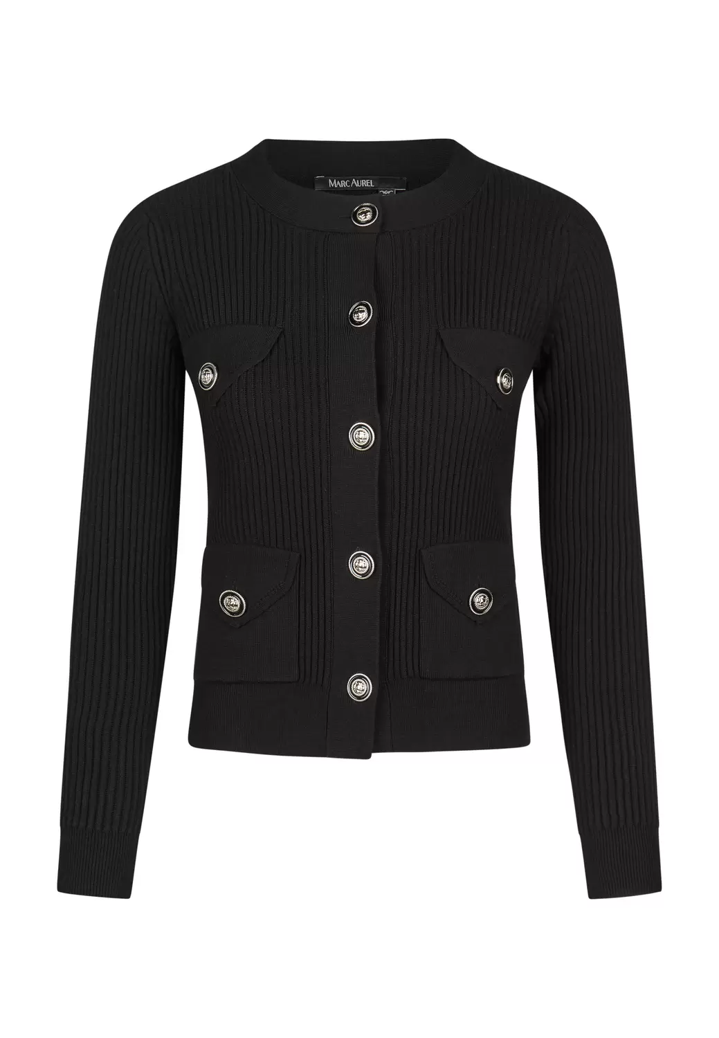 Strickjacke mit aufgesetzten Taschen
