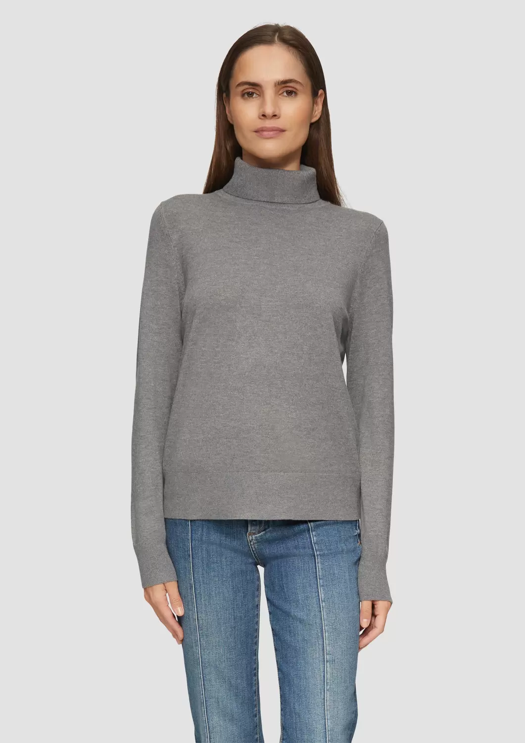 Damen Rollkragenpullover Damen Feinstrickpullover