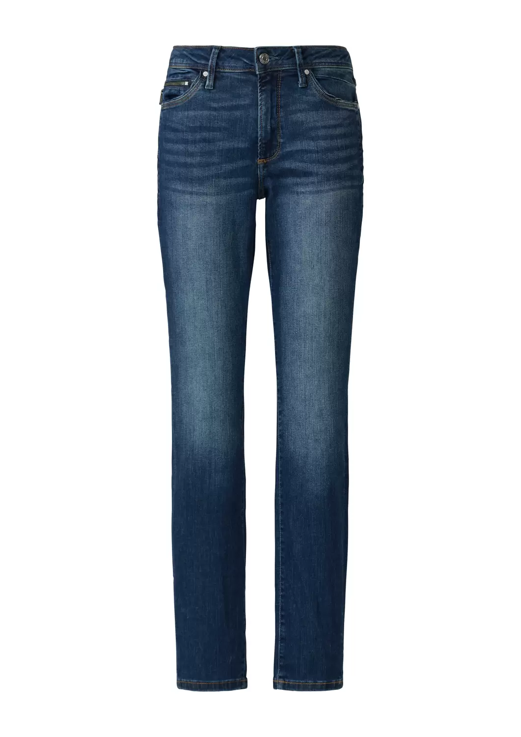Jeans-Hose Slim Fit mit Mid Rise & Slim Leg | 5-Pocket-Style
