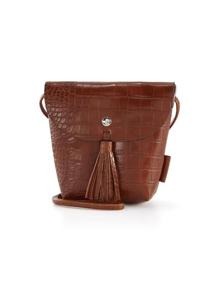 IDA CROC Flap bag, croco cognac - 198/croco cognac