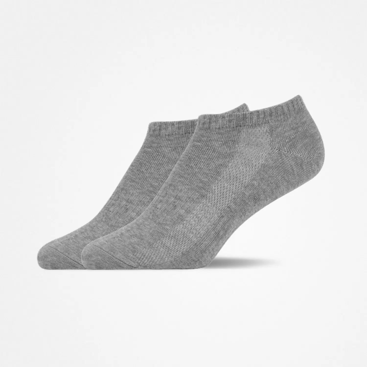 Ankle Socks Uni, 2pcs, Light Grey Mel - 37/Gray
