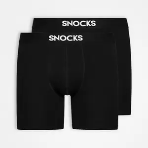 Boxershorts Long Leg Men, 2pcs, Black