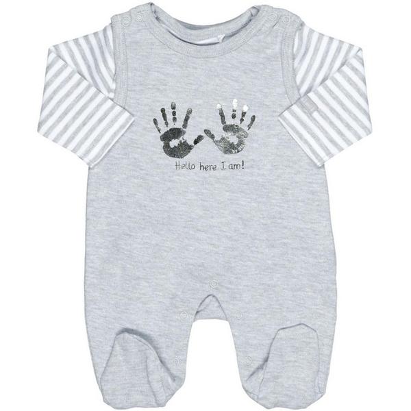 Strampler+Shirt - 816/GRAU MELANGE