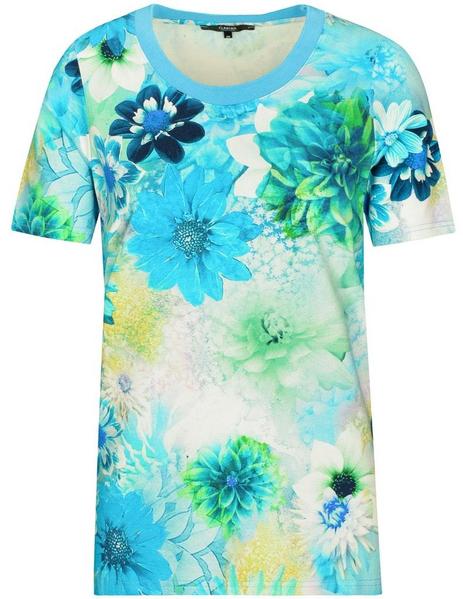 Rdh.-Shirt,1/2 Arm,Alloverdruc - 620/TUERKIS