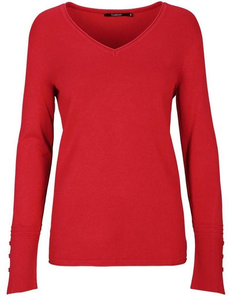 (S)NOS V-Pullover, 1/1 Arm,uni - 400/400 ROT