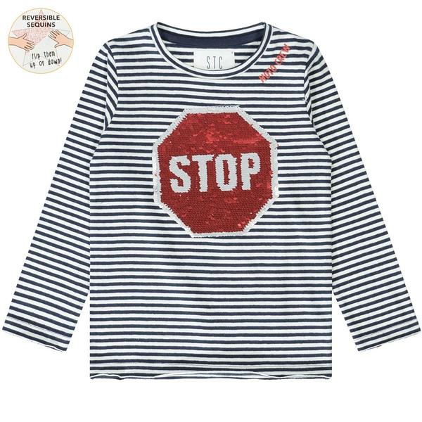 Kn.-Shirt - 615/DARK NAVY-STR.