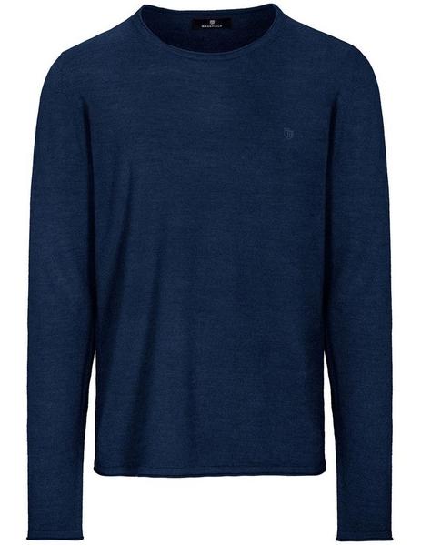 Rundhals Pullover - 607/BLUE NAVY MEL.