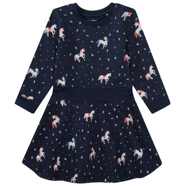 Md.-Sweatkleid - 601/NAVY-AOP