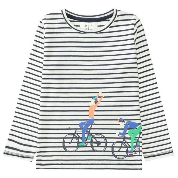 Kn.-Streifenshirt - 615/DARK NAVY-STR.