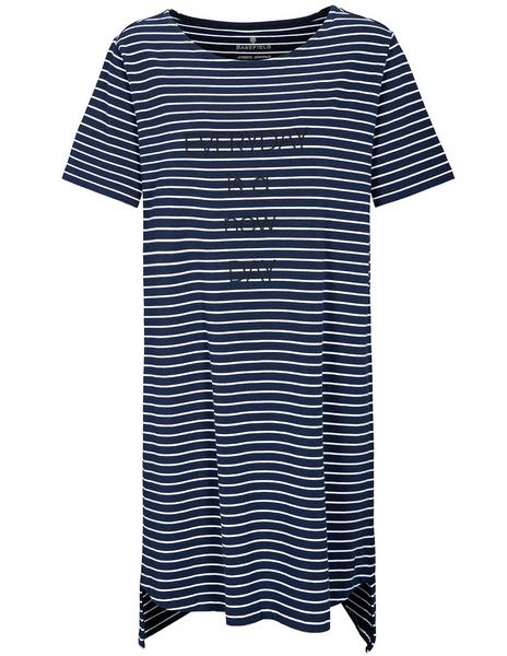 NOS Ringel Bigshirt - 620/NAVY-WEI