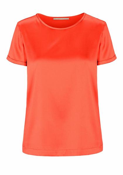 Seidenshirt mit Rundhalsausschnitt