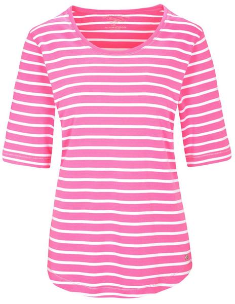 (S)NOS Rdh.-Shirt,1/2 Arm,Stre - 412/412 HIBISCUS-