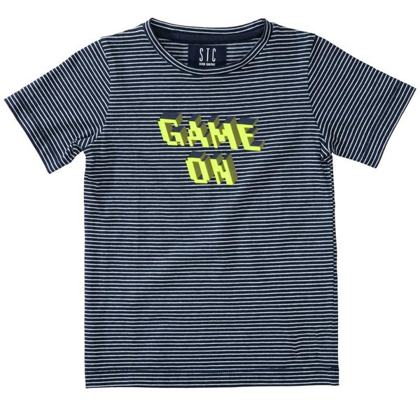 Kn.-Streifen-T-Shirt - 600/NAVY-STR