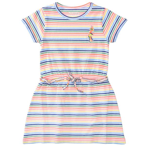 Md.-Streifen-Kleid - 413/NEON PEACH-STR