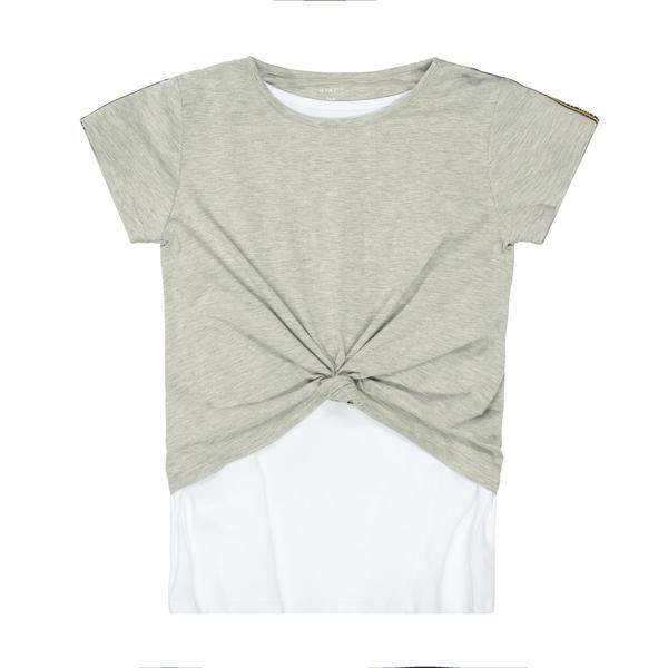 Md.-T-Shirt, 2in1 - 804/MID GREY MEL.