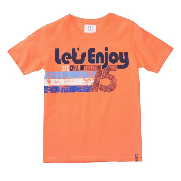 Kn.-T-Shirt - 441/NEON FIRE
