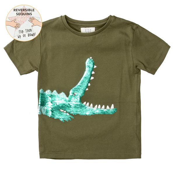 Kn.-T-Shirt - 516/DARK OLIVE