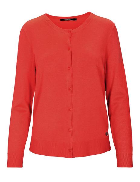 (S)NOS Rdh.-Cardigan, 1/1 Arm - 415/415 ROT MEL.