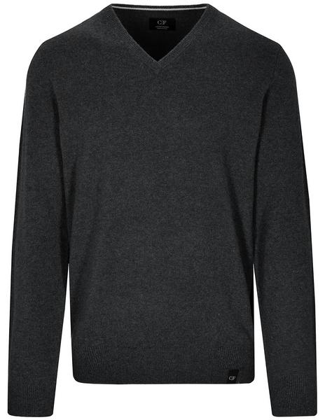 Cashmere-Pullover, Uni - 811/ANTHRA
