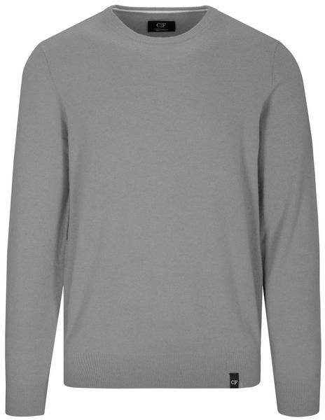 Cashmere Rdh.-Pullover, Uni - 810/TECH GREY