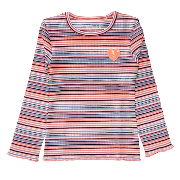 Md.-Streifenshirt - 411/NEON PEACH-STR.