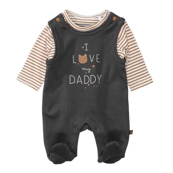 Kn.-Strampler+Shirt - 902/SOFT ANTHRA