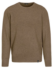 Rdh.-Pullover 1/1 Arm, uni, TAUPE MEL.