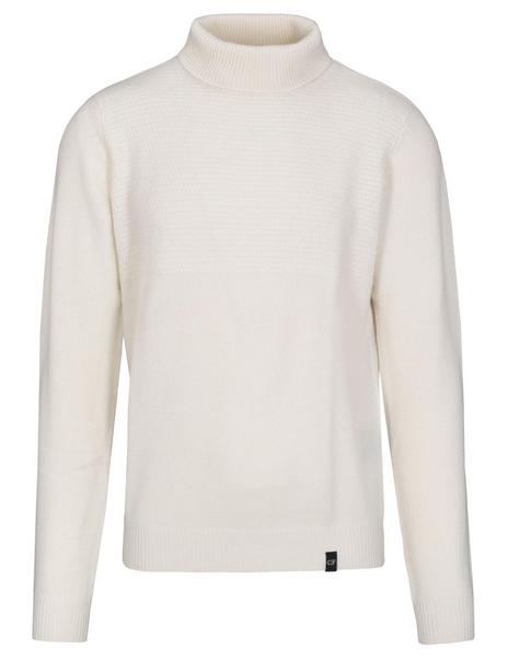 Rollneck Pullover,Struktur uni