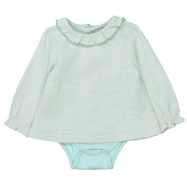Md.-Bluse+Body - 501/PALE MINT CHECK