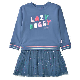 Sweat-Kleid mit Tüll-Rock