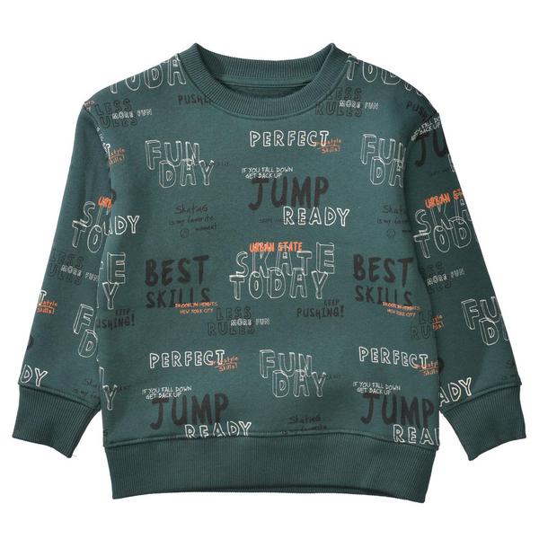 Kn.-Sweatshirt, oversize - 508/DARK GREEN-AOP