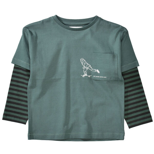 Kn.-Shirt, oversize - 508/DARK GREEN