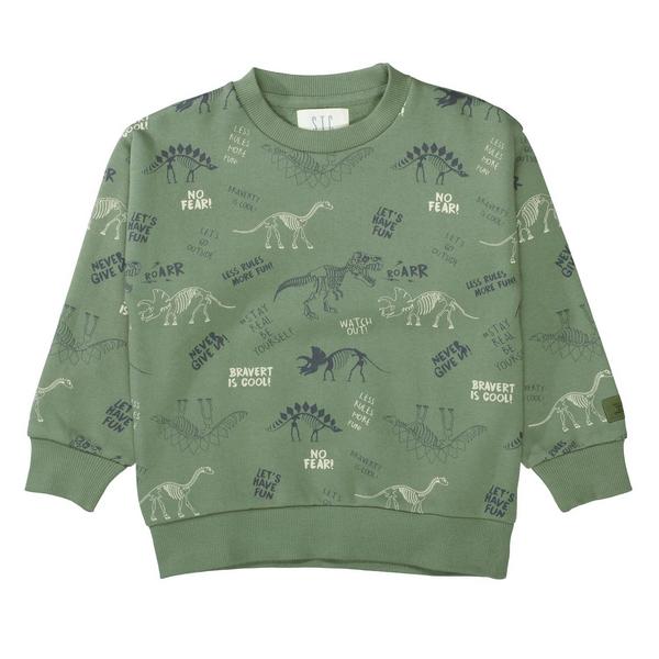 Kn.-Sweatshirt, oversized - 522/LIGHT KHAKI-AOP