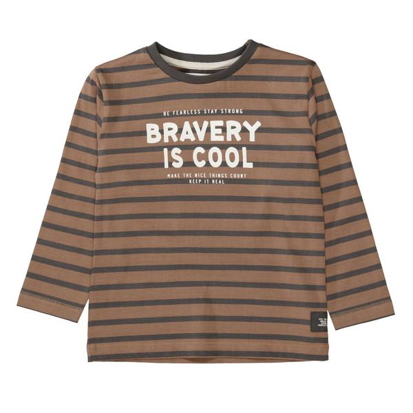 Kn.-Shirt, Streifen - 210/CAMEL-STR.