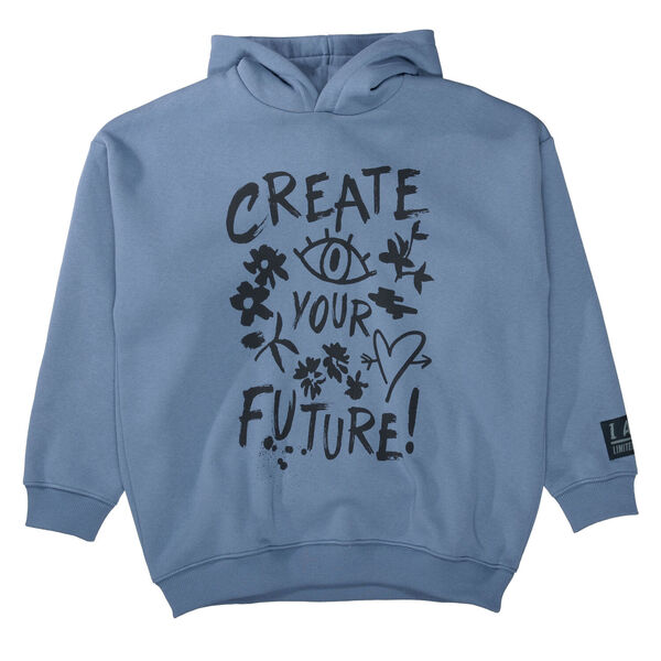 Md.-Hoodie, oversized - 639/VINTAGE BLUE