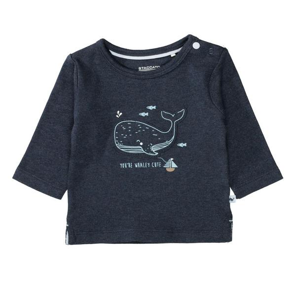 Kn.-Shirt - 632/NAVY BLUE MEL.