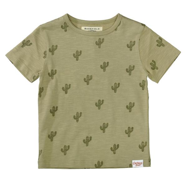 Kn.-T-Shirt - 507/KHAKI AOP