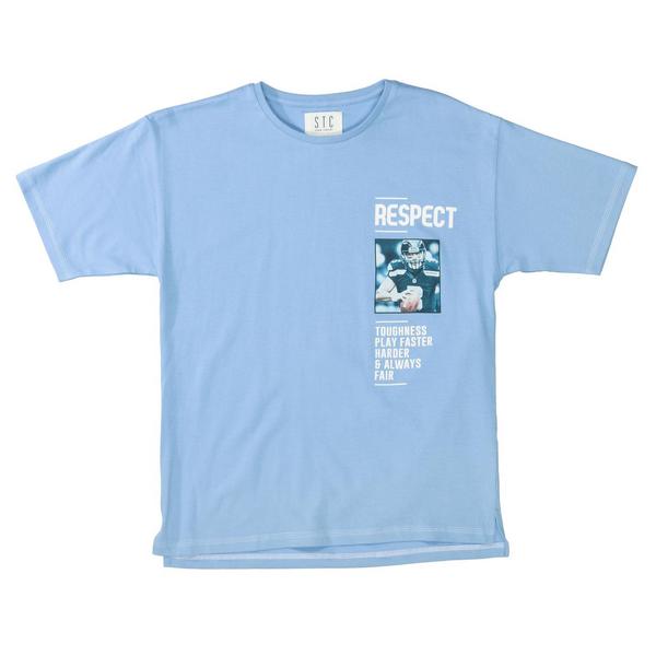 Kn.-T-Shirt, oversized - 617/BRIGHT BLUE