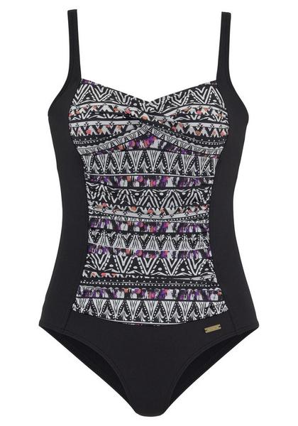 Badeanzug E - 10935/black-cream