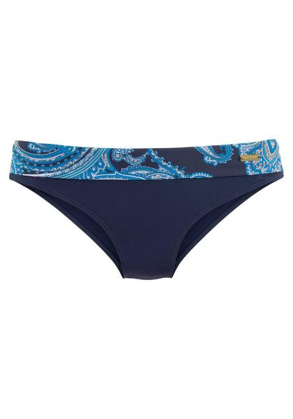 Bikini-Hose Umschl - 12505/navy-print