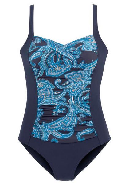 Badeanzug D - 12505/navy-print