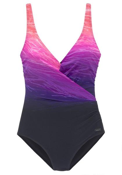 Badeanzug E - 1424/black-pink