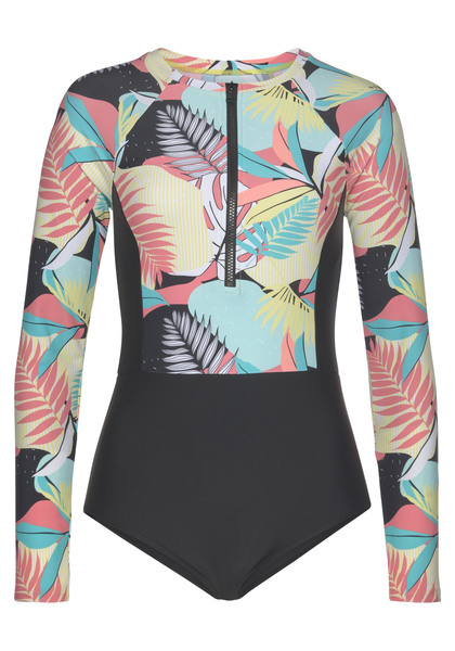 Badeanzug mit Arm - 26491/turqu-yellow