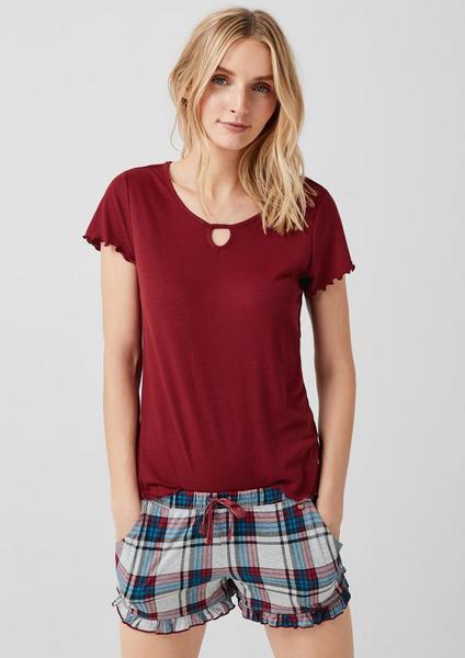 s. Oliver Shirt - 23372/ruby wine