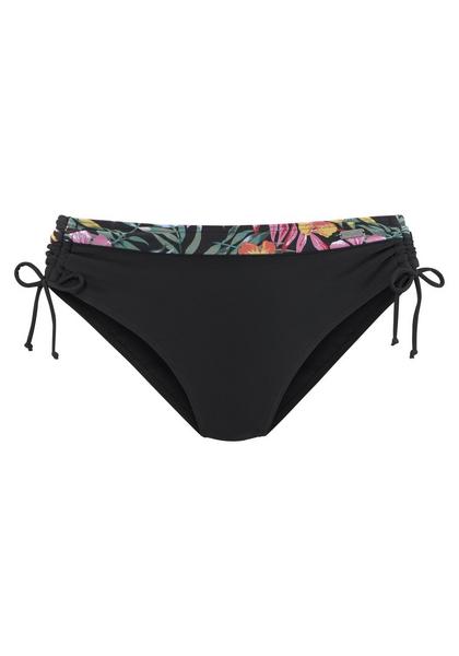 Bikini-Hose reguli - 21805/black flower