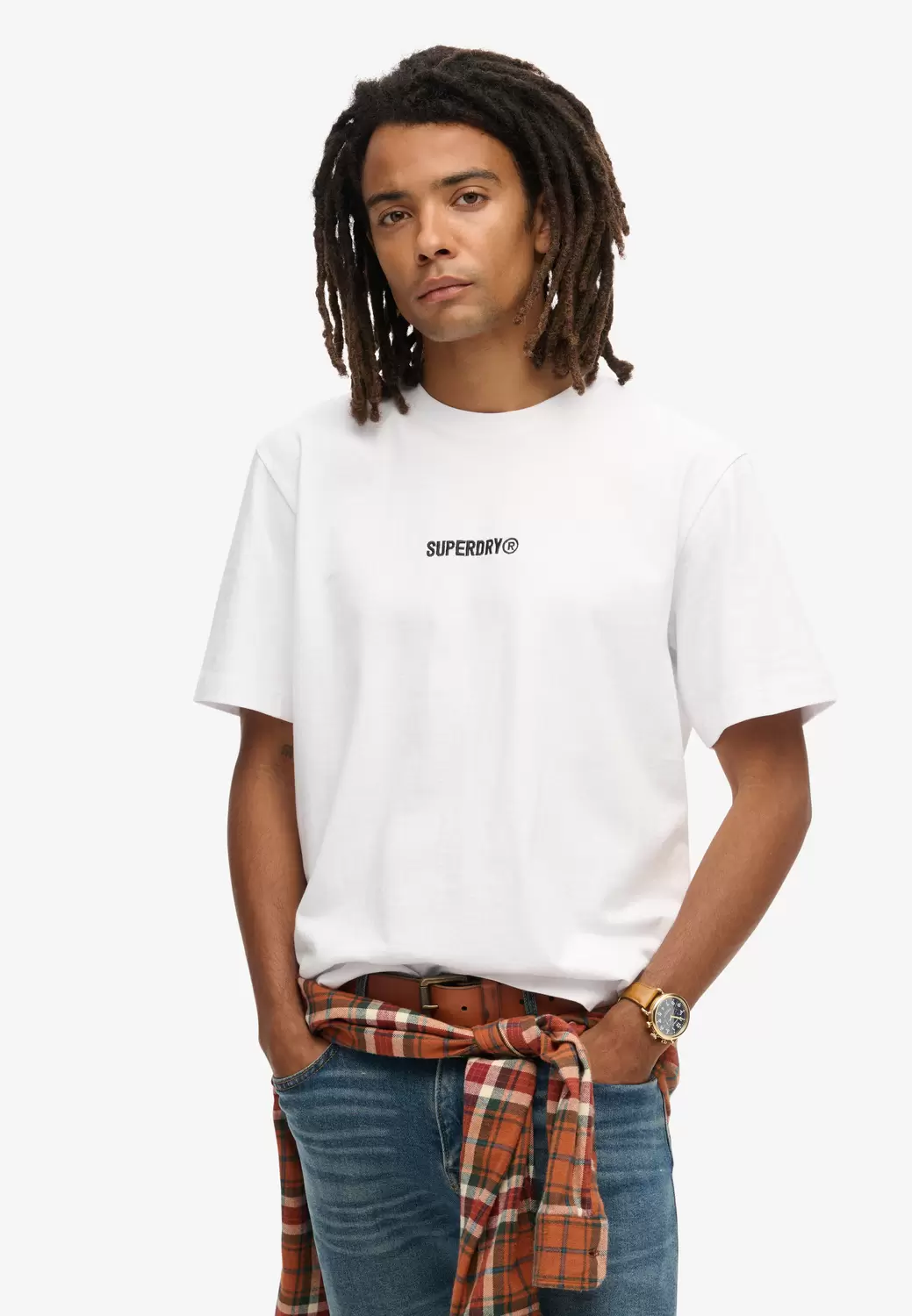 Locker geschnittenes T-Shirt mit Mikro-Logo