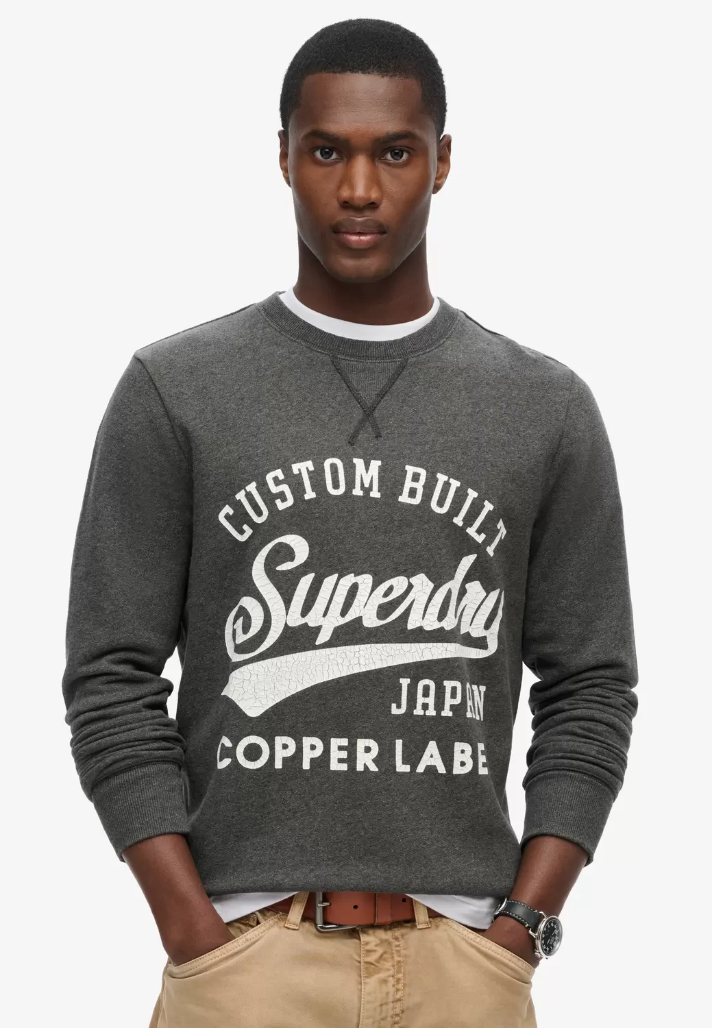 Copper Label Grafik-Sweatshirt mit Rundhalsausschnitt