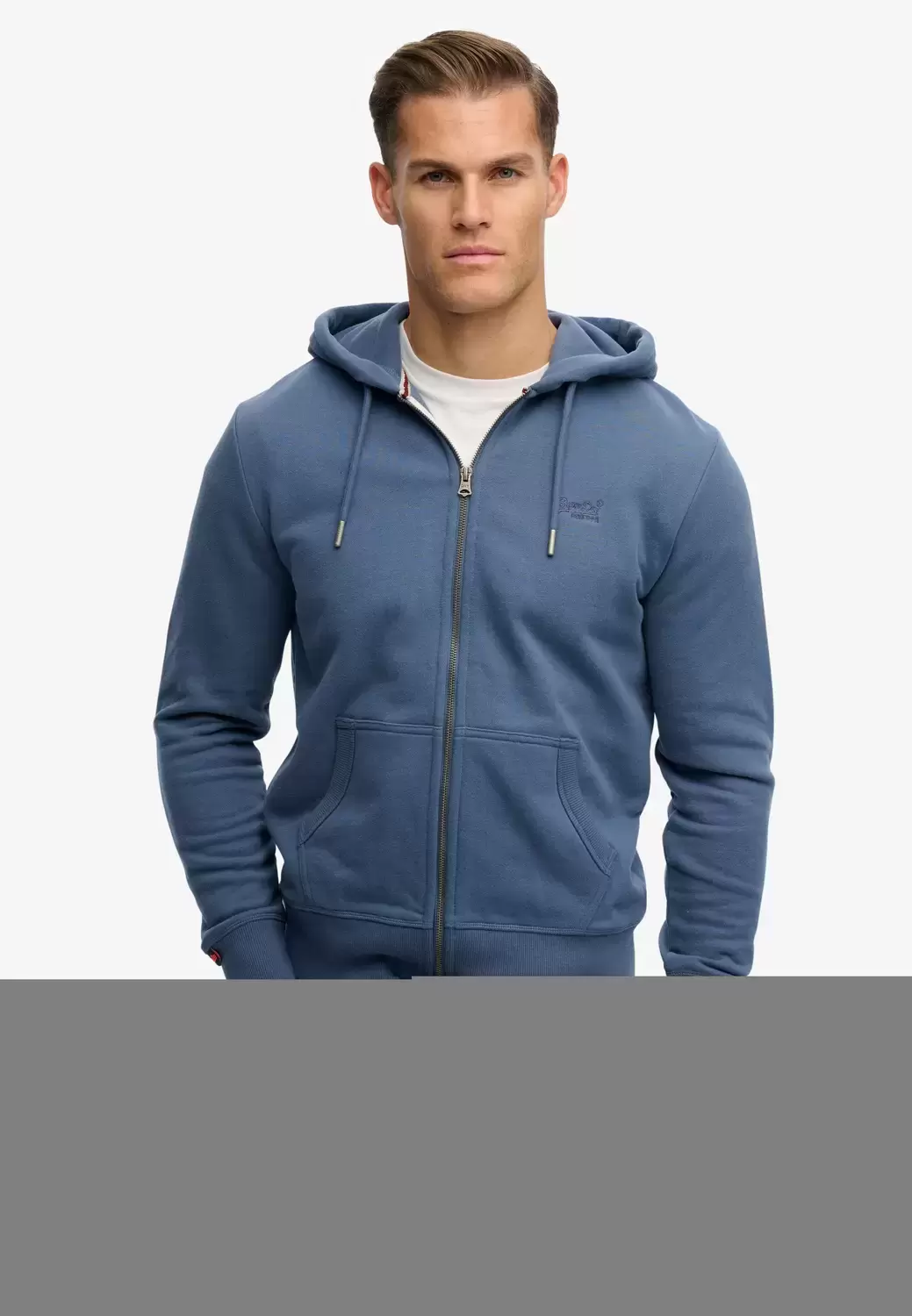 Essential Logo Zip-Hoodie mit angerauter Innenseite