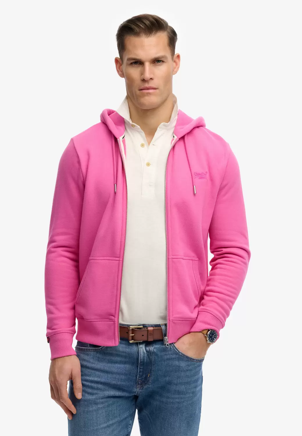 Essential Logo Zip-Hoodie mit angerauter Innenseite